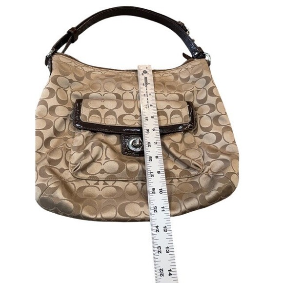 Coach Penelope Signature Sateen Convertible Hobo Bag F19282 EUC - Picture 9 of 9